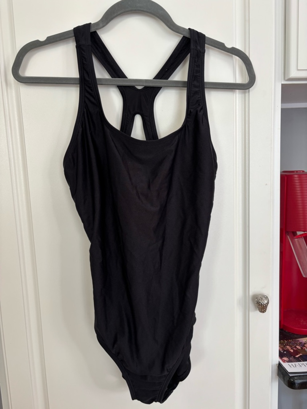 Speedo Black Racerback One-Piece Bodysuit